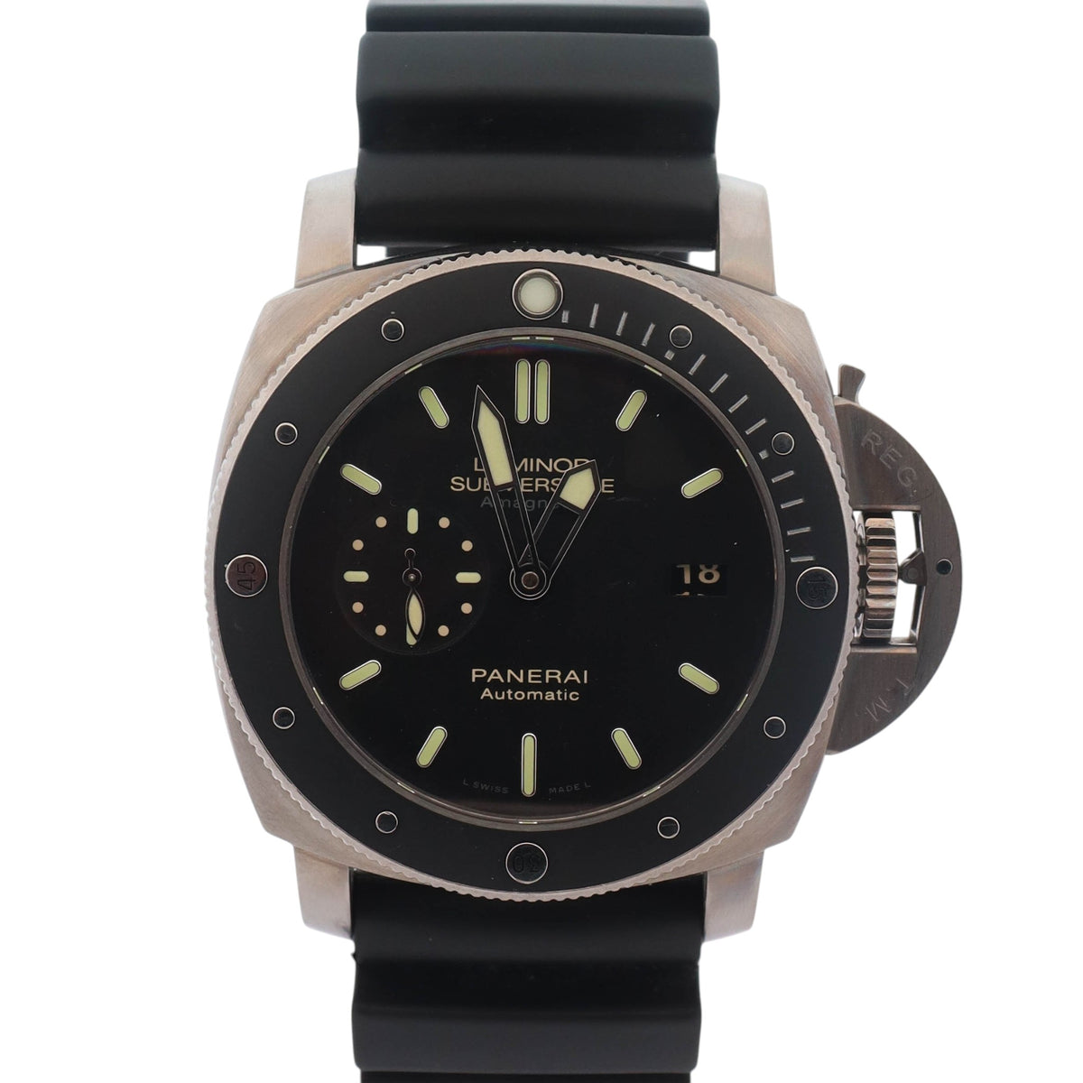 Panerai Submersible 47mm Black Dial Watch Ref# PAM00389