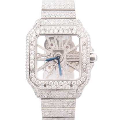 Cartier Santos 40mm Skeleton Dial Watch Ref# WHSA0015