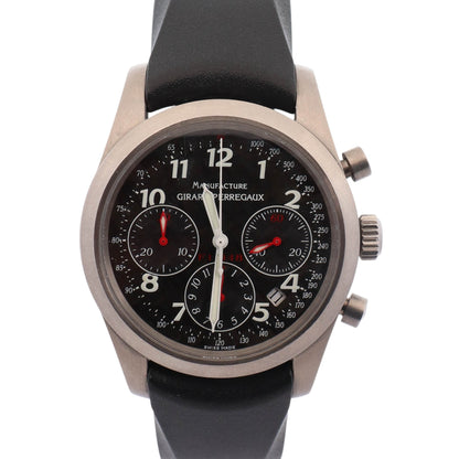 Girard-Perregaux Ferrari "F1 048" Chronograph Titanium 40mm Black Chronograph Dial Watch Titanium Bezel Black Rubber Strap