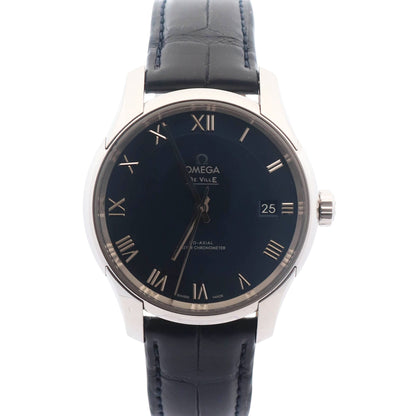 Omega De Ville Hour Vision 41mm Blue Roman Dial Watch Ref# 433.13.41.21.03.001