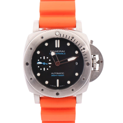 Panerai Luminor 42mm Black Dial Watch Ref# PAM00973