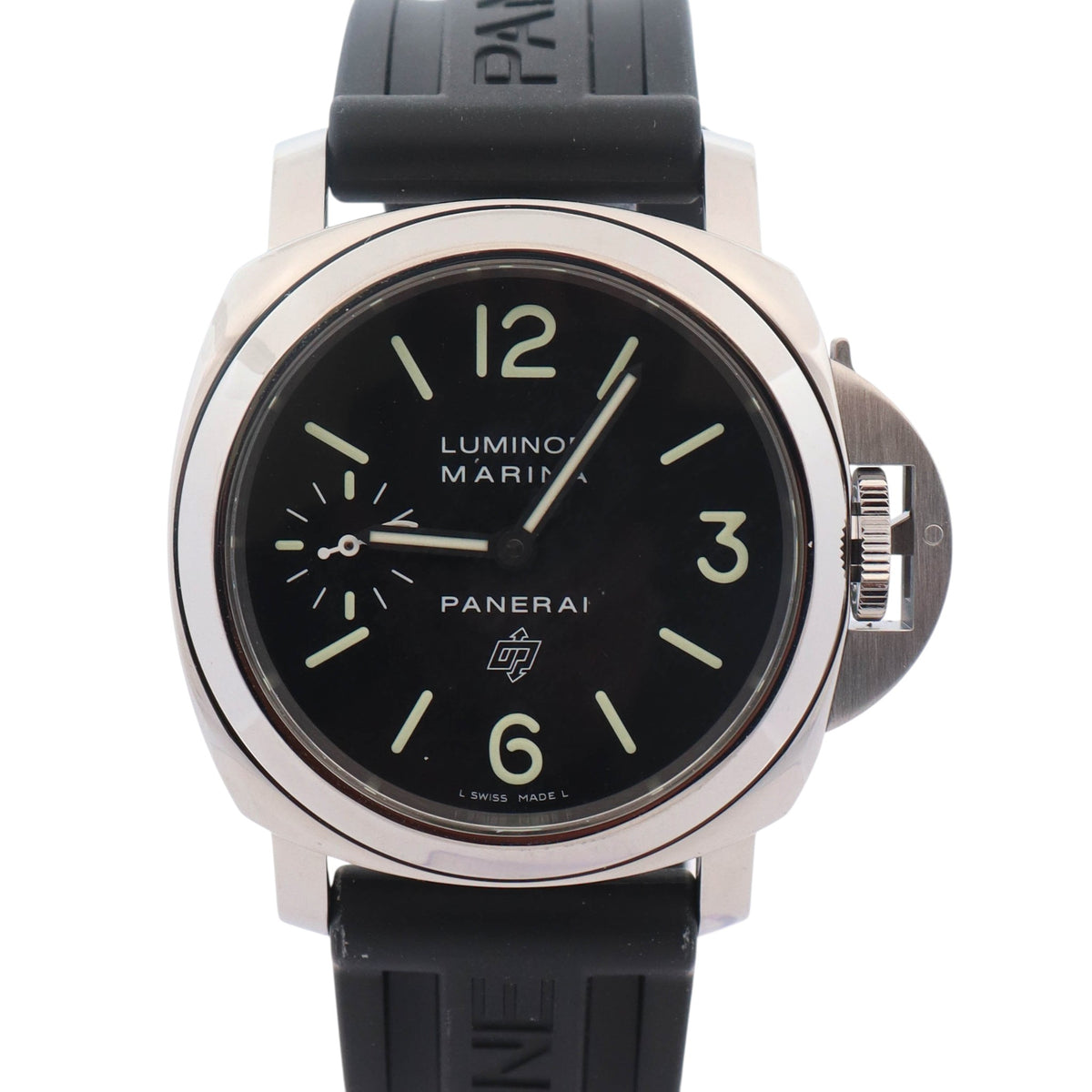 Panerai Luminor Marina Logo 44mm Black Dial Watch Ref# PAM01005