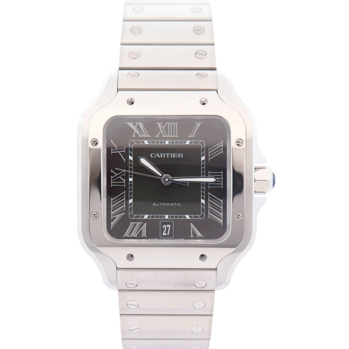 Cartier Santos 39mm Green Dial Watch Ref# WSSA0062 - Happy Jewelers Fine Jewelry Lifetime Warranty