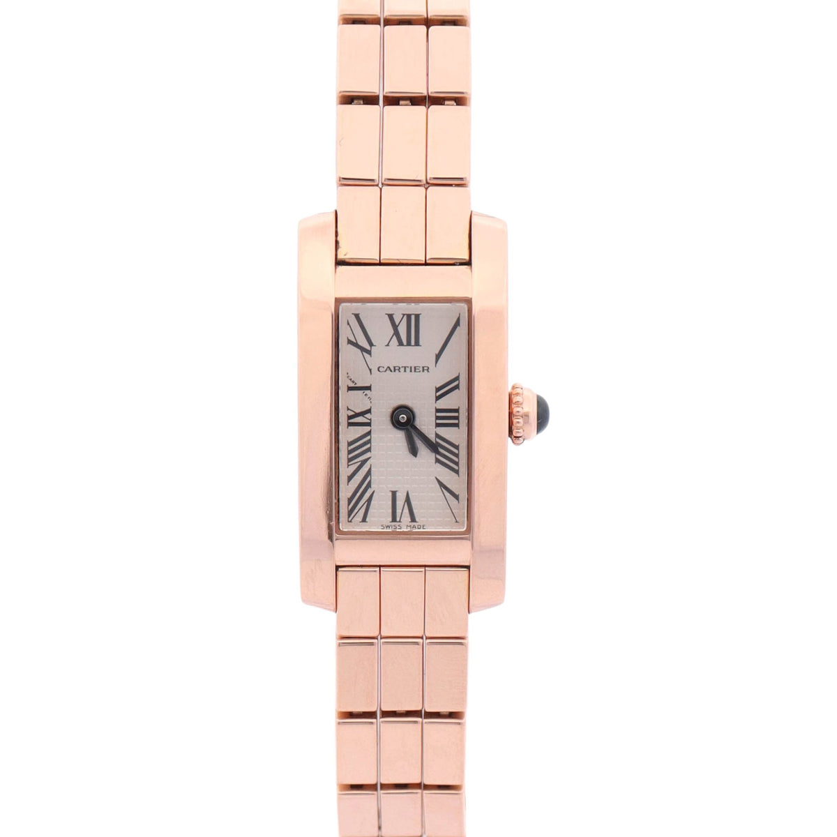 Cartier Tank Allongee Lanieres 14mm White Dial Watch Ref# W15373X5