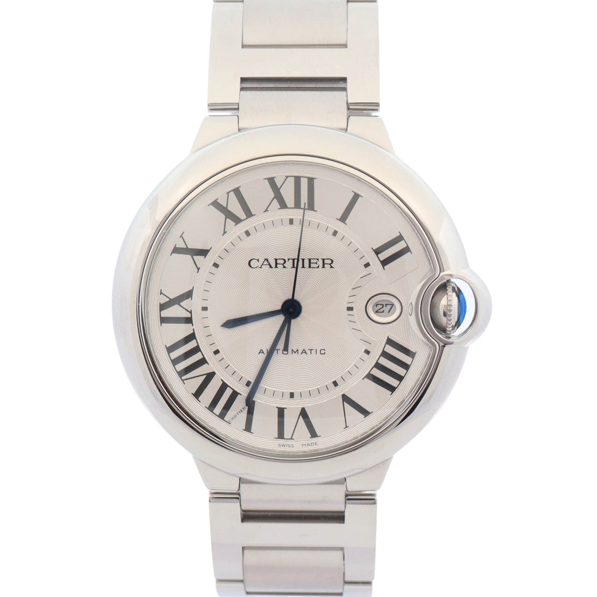 Cartier Ballon Bleu 42mm Silver Dial Watch Ref# WSBB0049