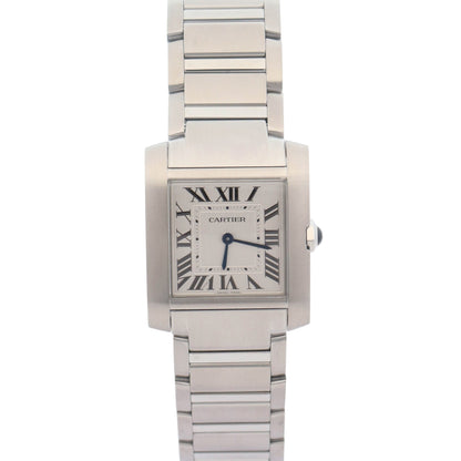 Cartier Tank Française Medium 32mm x 27mm Silver Roman Dial Watch Ref# WSTA0105 - Happy Jewelers Fine Jewelry Lifetime Warranty