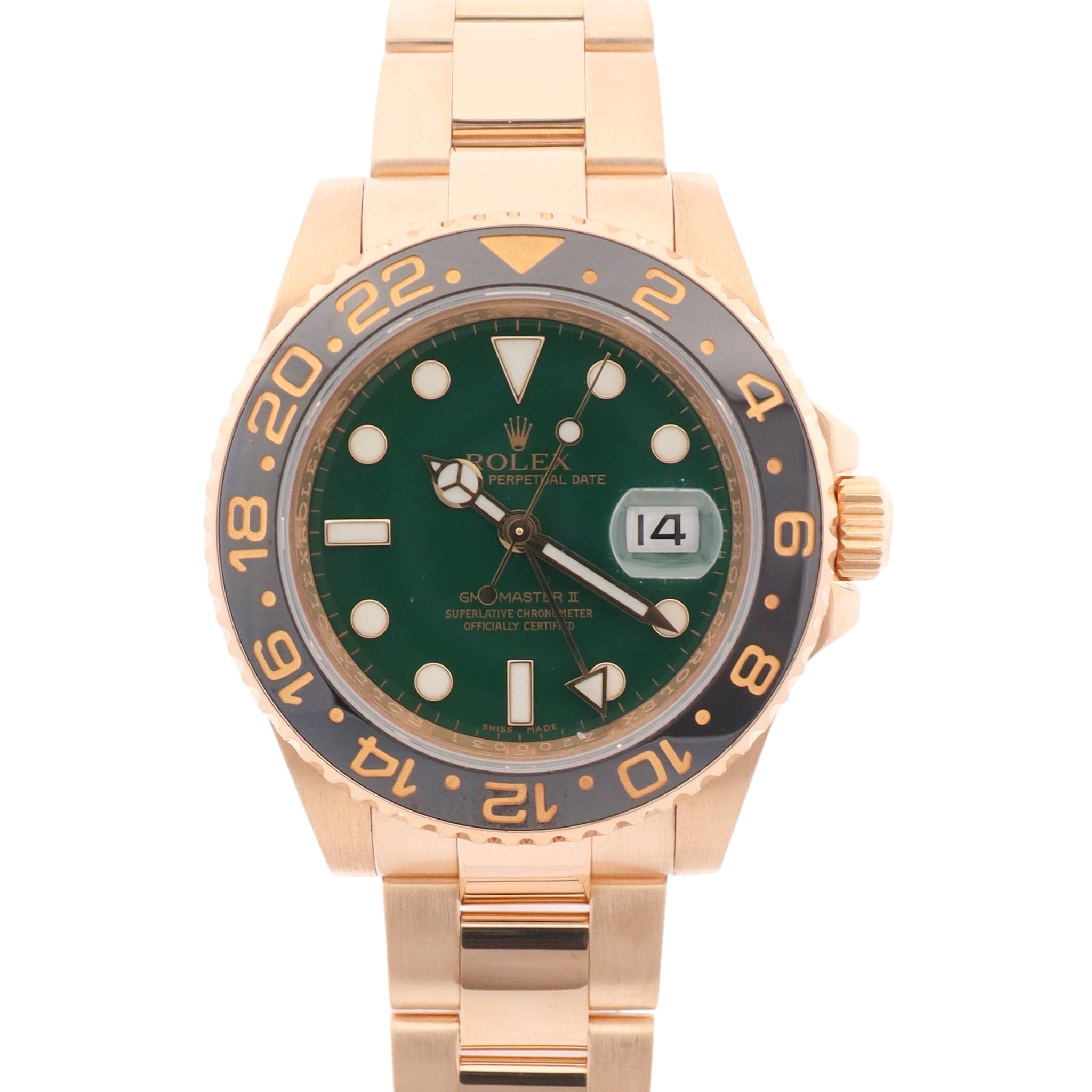 Rolex GMT Master II 40mm Green Dial Watch Ref# 116718LN – Happy
