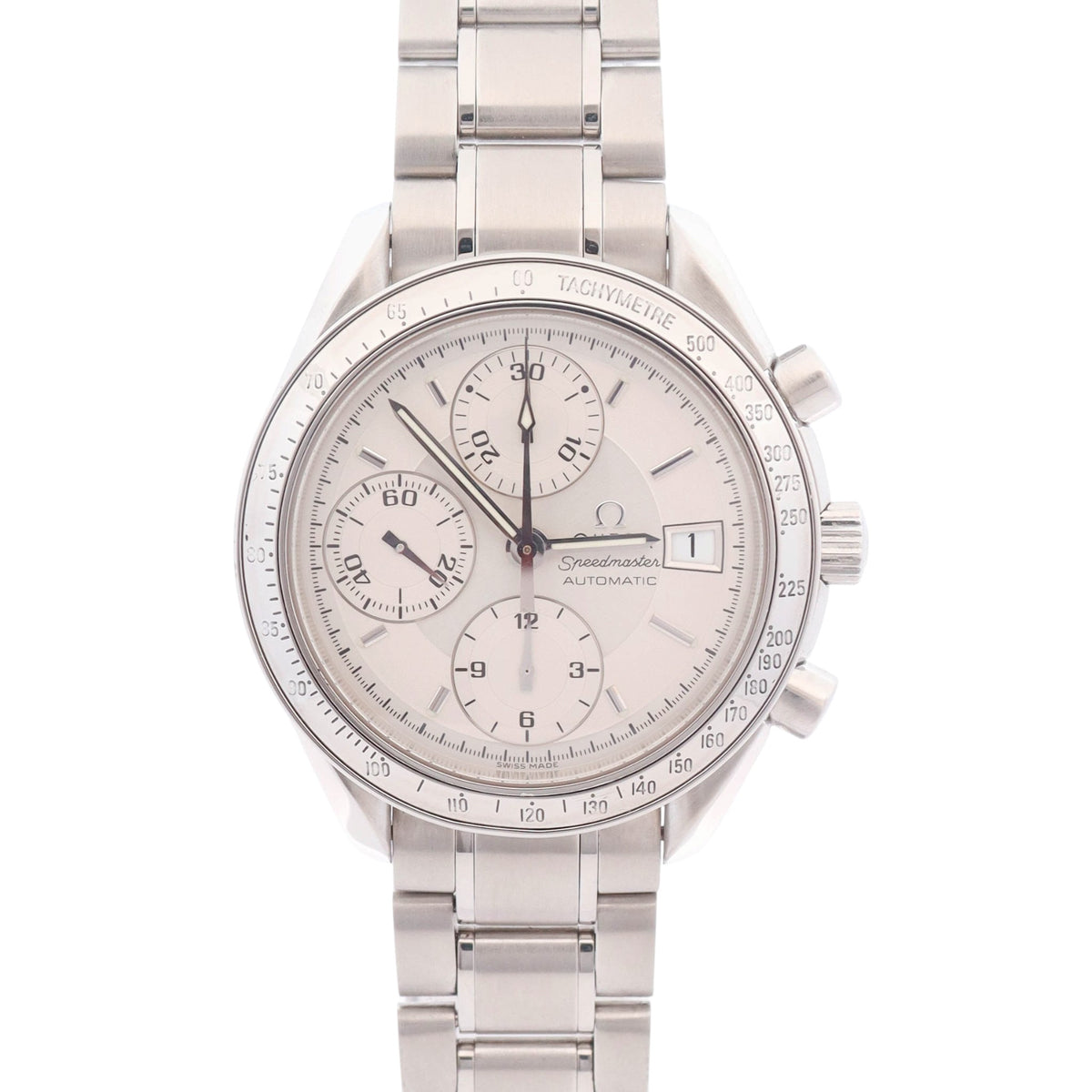 Omega Speedmaster 39mm Silver Dial Watch Ref# 3513.30.00