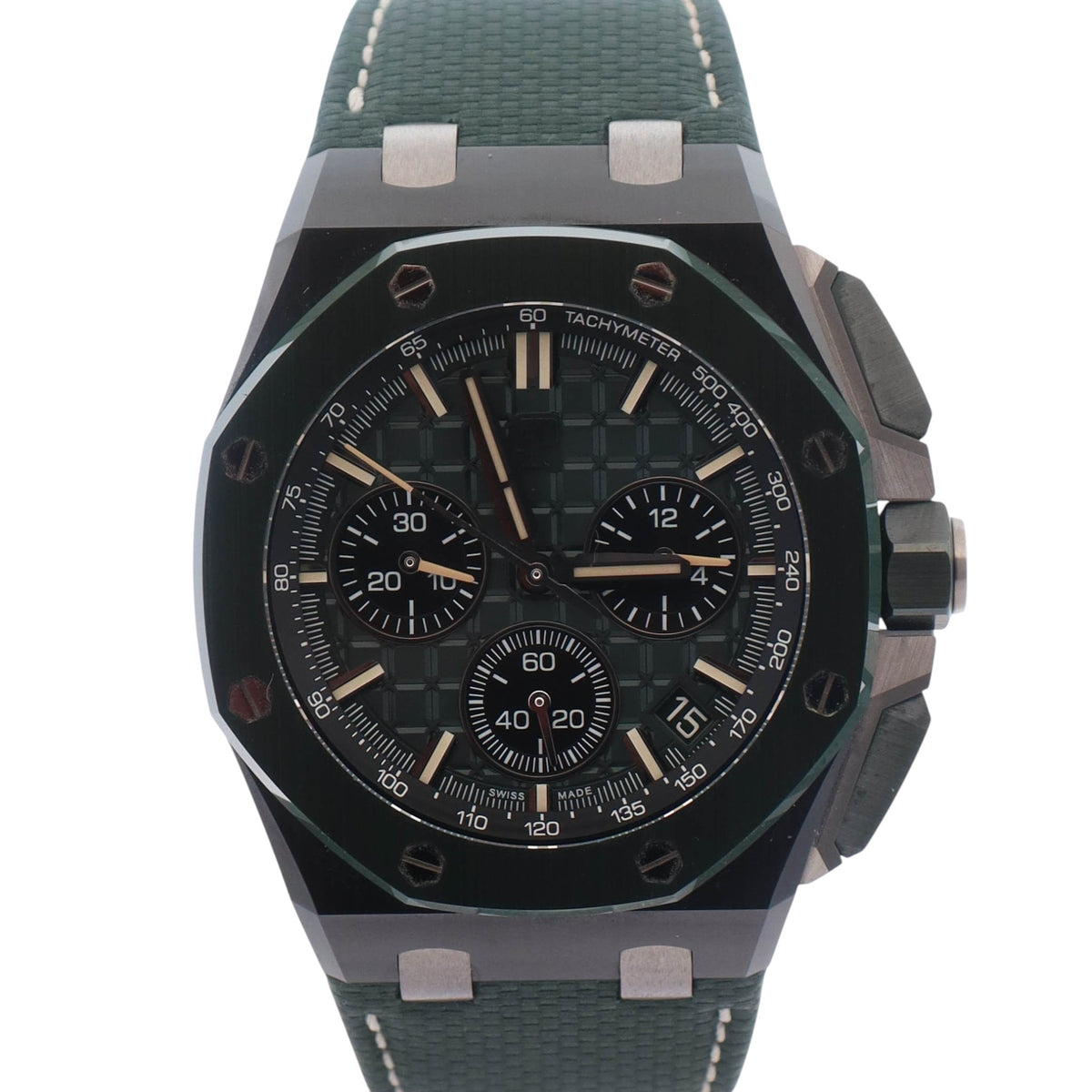 Audemars Piguet Royal Oak 43mm Green Dial Watch Ref# 26420CE.OO.A063VE.01