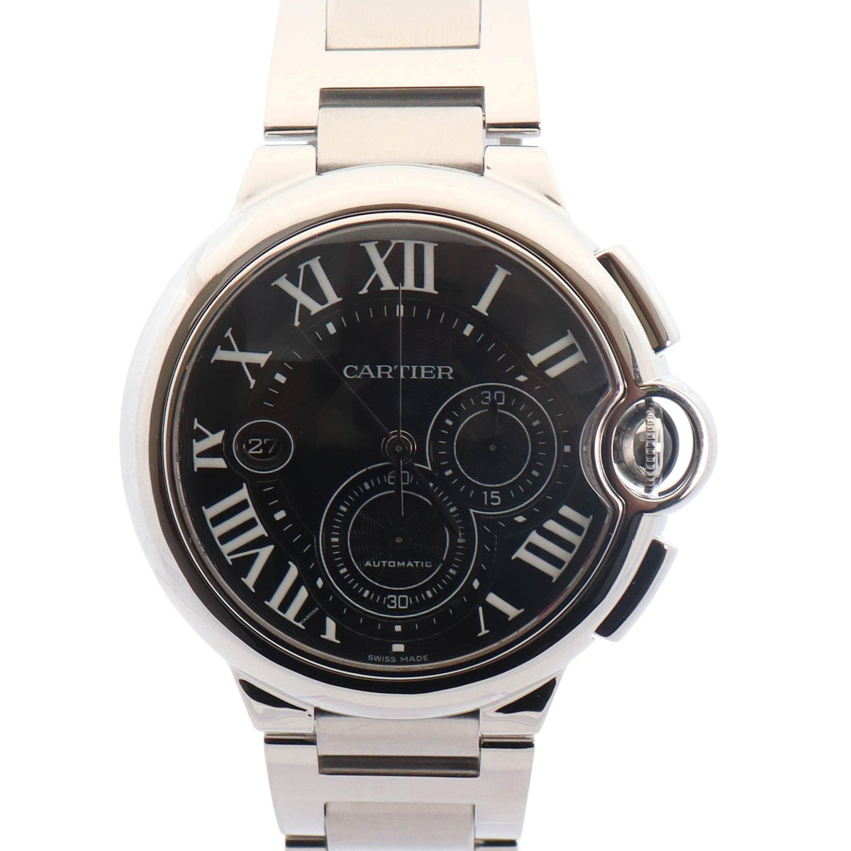 Cartier Ballon Bleu 44mm Black Dial Watch Ref# W6920077