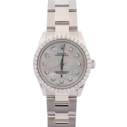 Rolex Oyster Perpetual 31mm Custom MOP Dial Watch Ref# 77080