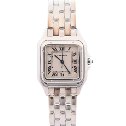 Cartier Panthere White Gold 27mm x 36mm Ivory Roman Dial Watch Ref# 3839
