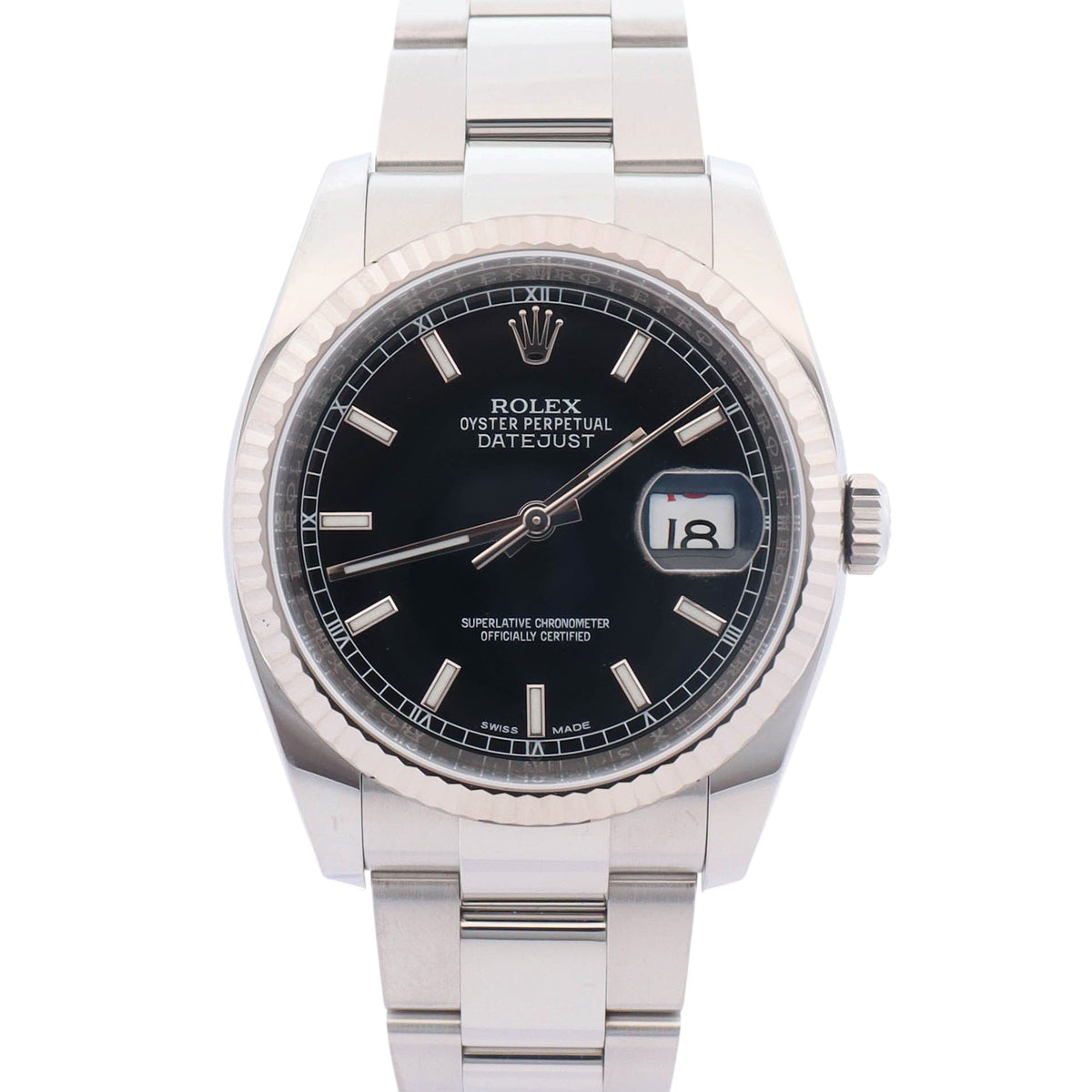 Rolex Datejust 36mm Black Dial Watch Ref# 116234