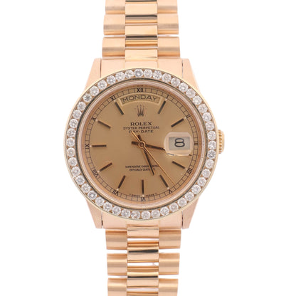 Rolex Day-Date 36mm Champagne Dial Watch Ref# 18238