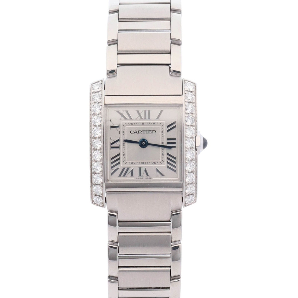 Cartier Tank Française Small 25.7mm x 21.2mm Silver Roman Dial Watch Ref# W4TA0020