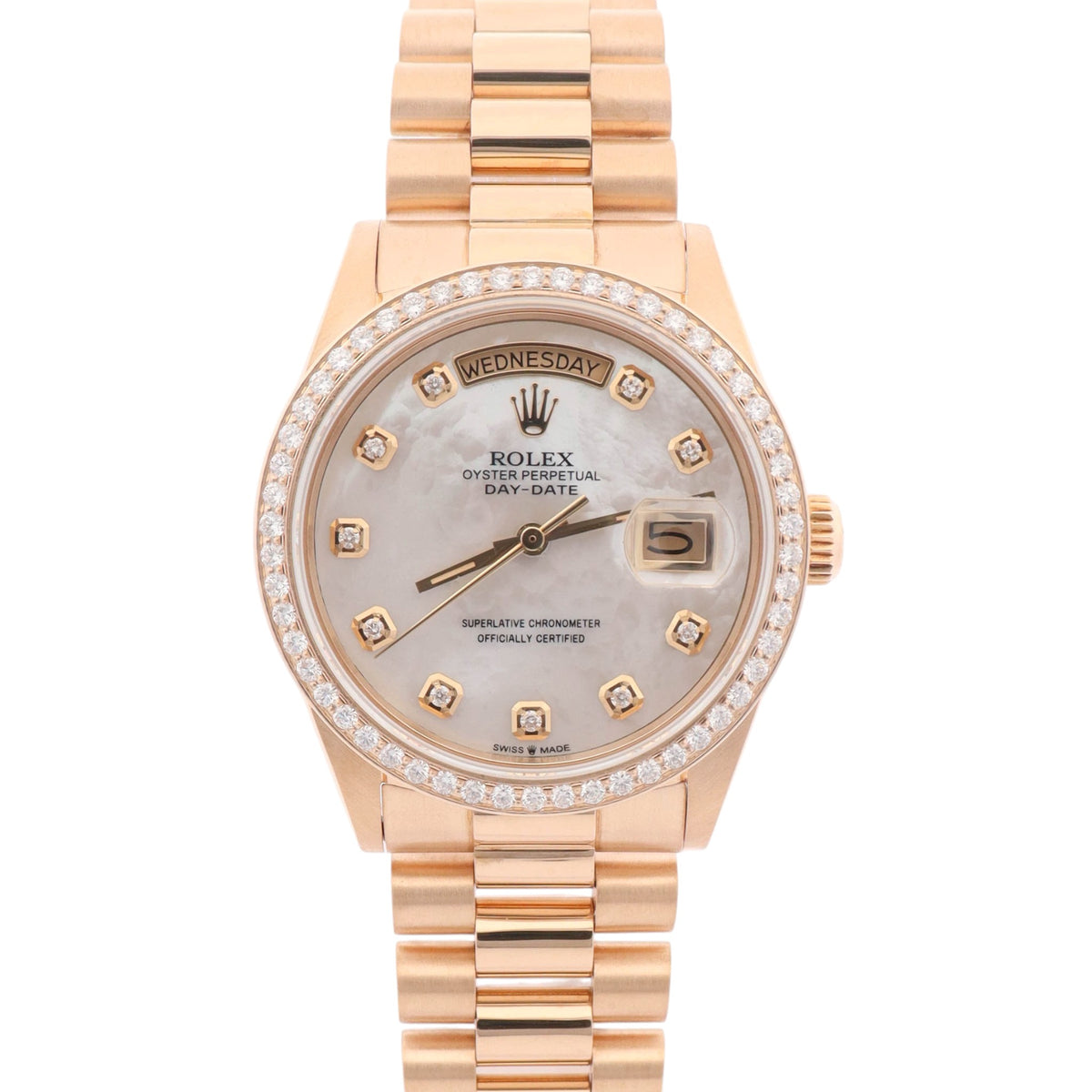 Rolex Day Date 36mm Custom MOP Dial Watch Ref# 18038