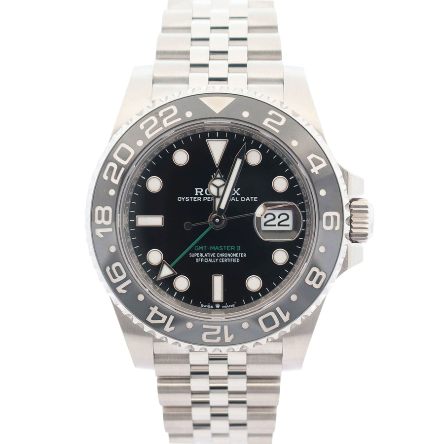 Rolex GMT-Master II "Bruce Wayne" 40mm Black Dial Watch Ref# 126710GRNR