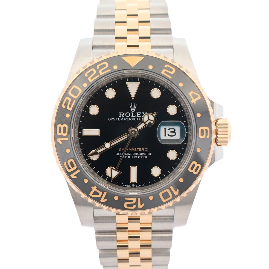 Rolex GMT-Master II 40mm Black Dial Watch Ref# 126713GRNR