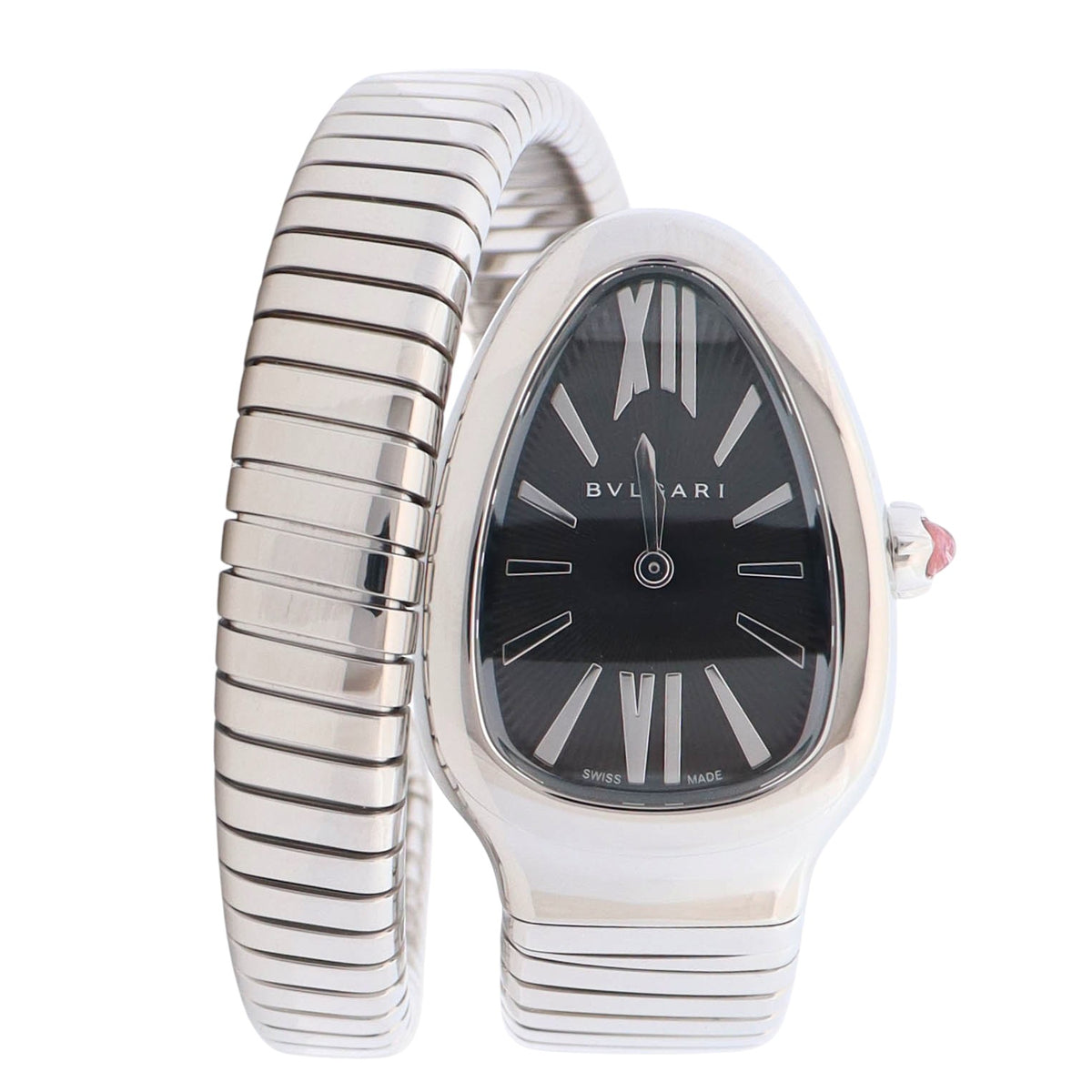 Bvlgari Serpenti Tubagos 35mm Black Dial Watch Ref# 102824
