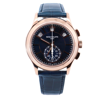 Patek Philippe Annual Calendar 42mm Blue Dial Watch Ref# 5905R-010 - Happy Jewelers Fine Jewelry Lifetime Warranty