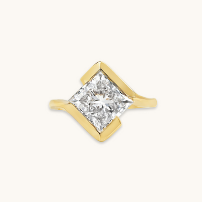 3.85 Princess Lab Diamond Engagement Ring - Happy Jewelers Fine Jewelry Lifetime Warranty