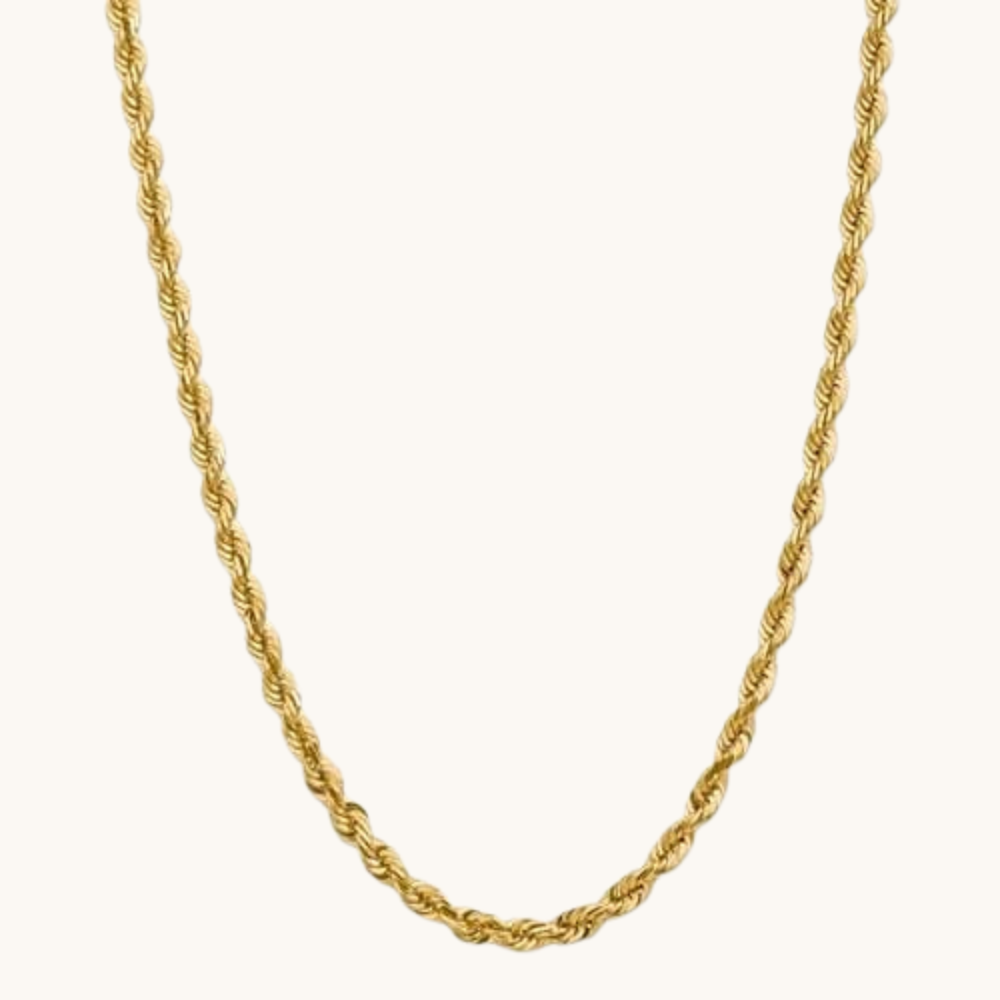 5mm Gold Rope Chain Necklace