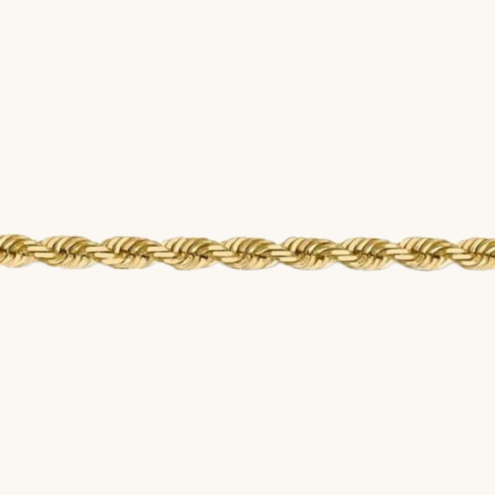 5mm Gold Rope Chain Necklace