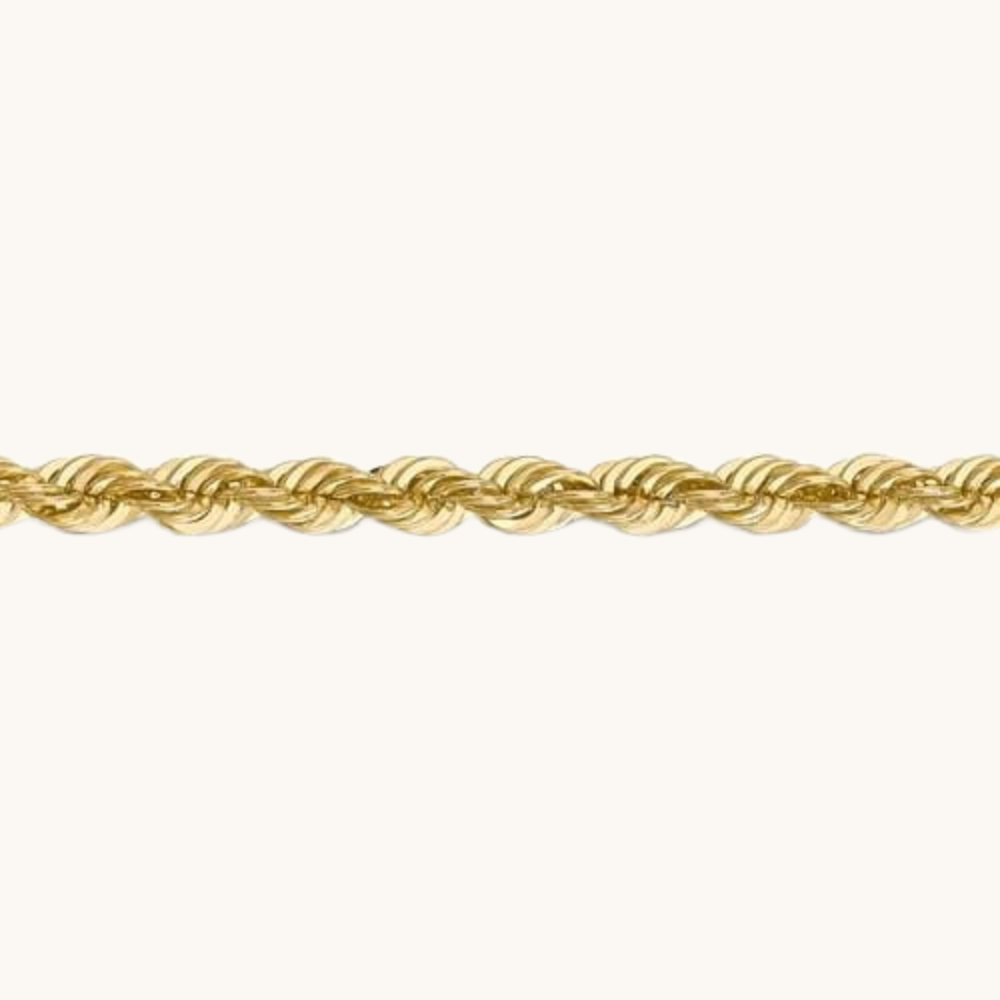 6.00mm Gold Rope Chain Necklace