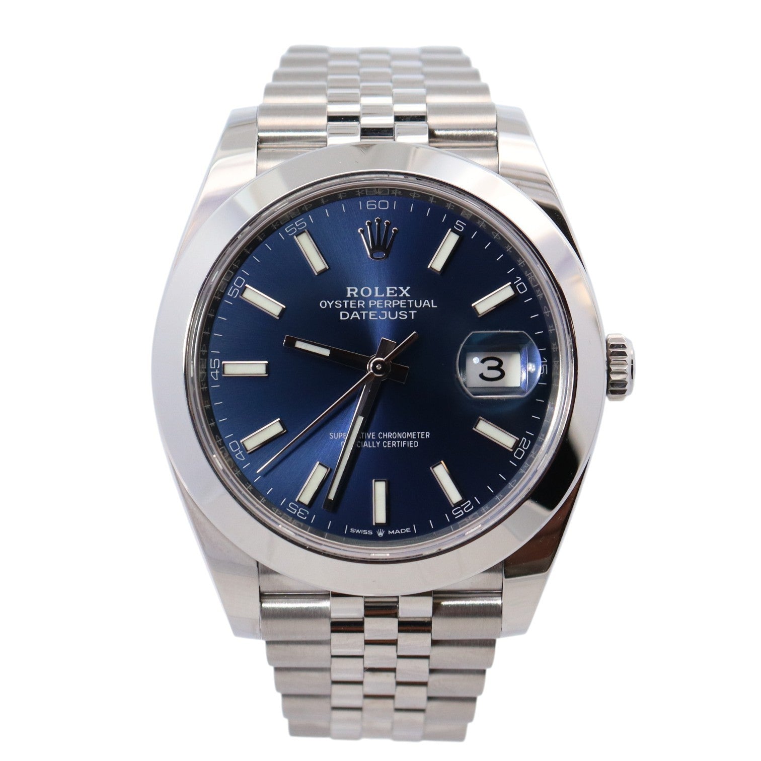 Rolex Datejust 41mm Blue Dial Watch Ref# 126300 - Happy Jewelers Fine Jewelry Lifetime Warranty