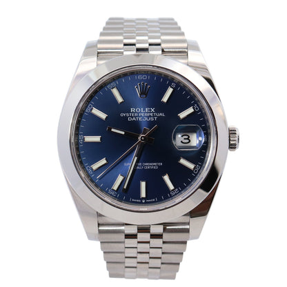 Rolex Datejust 41mm Blue Dial Watch Ref# 126300 - Happy Jewelers Fine Jewelry Lifetime Warranty
