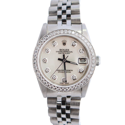 Rolex Datejust 31mm MOP Dial Watch Ref# 68274 - Happy Jewelers Fine Jewelry Lifetime Warranty