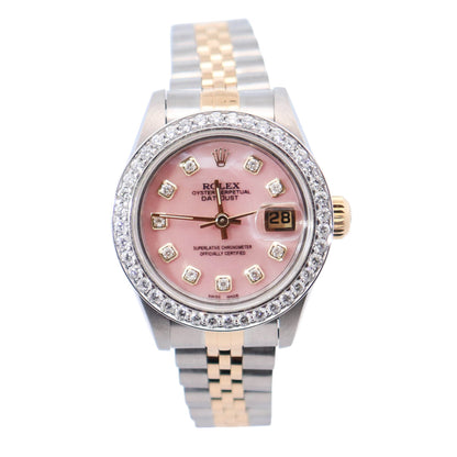 Rolex Datejust 26mm Pink Dial Watch Ref# 69173 - Happy Jewelers Fine Jewelry Lifetime Warranty