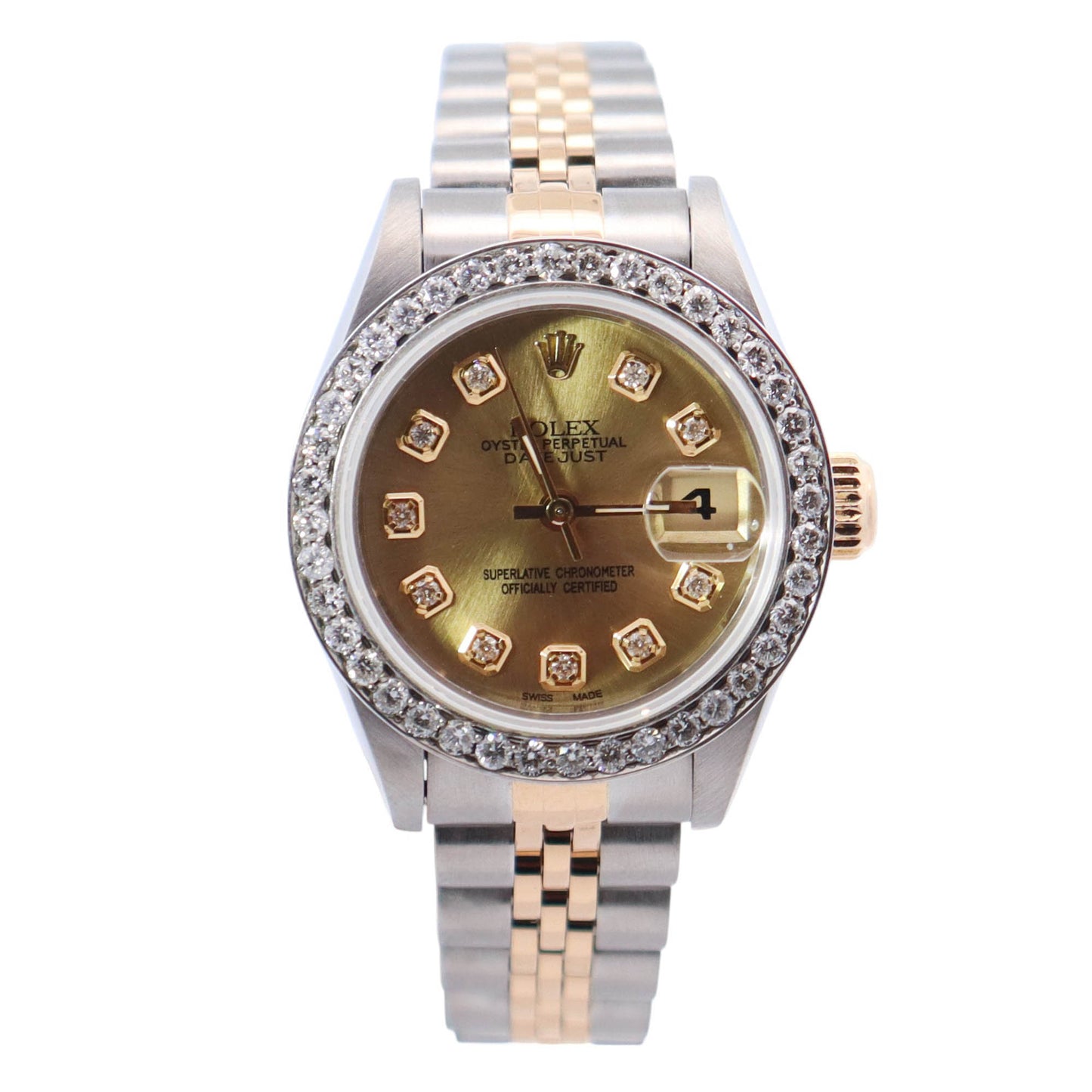 Rolex Datejust 26mm Champagne Dial Watch Ref# 69173