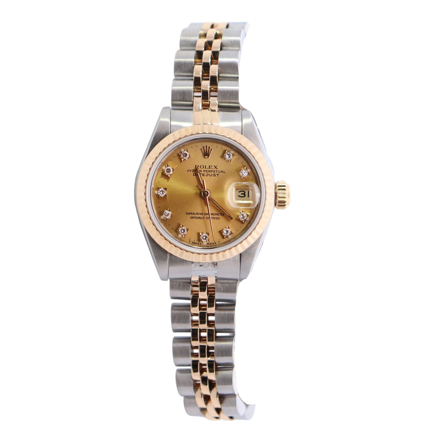 Rolex Datejust 26mm Champagne Dial Watch Ref# 69173