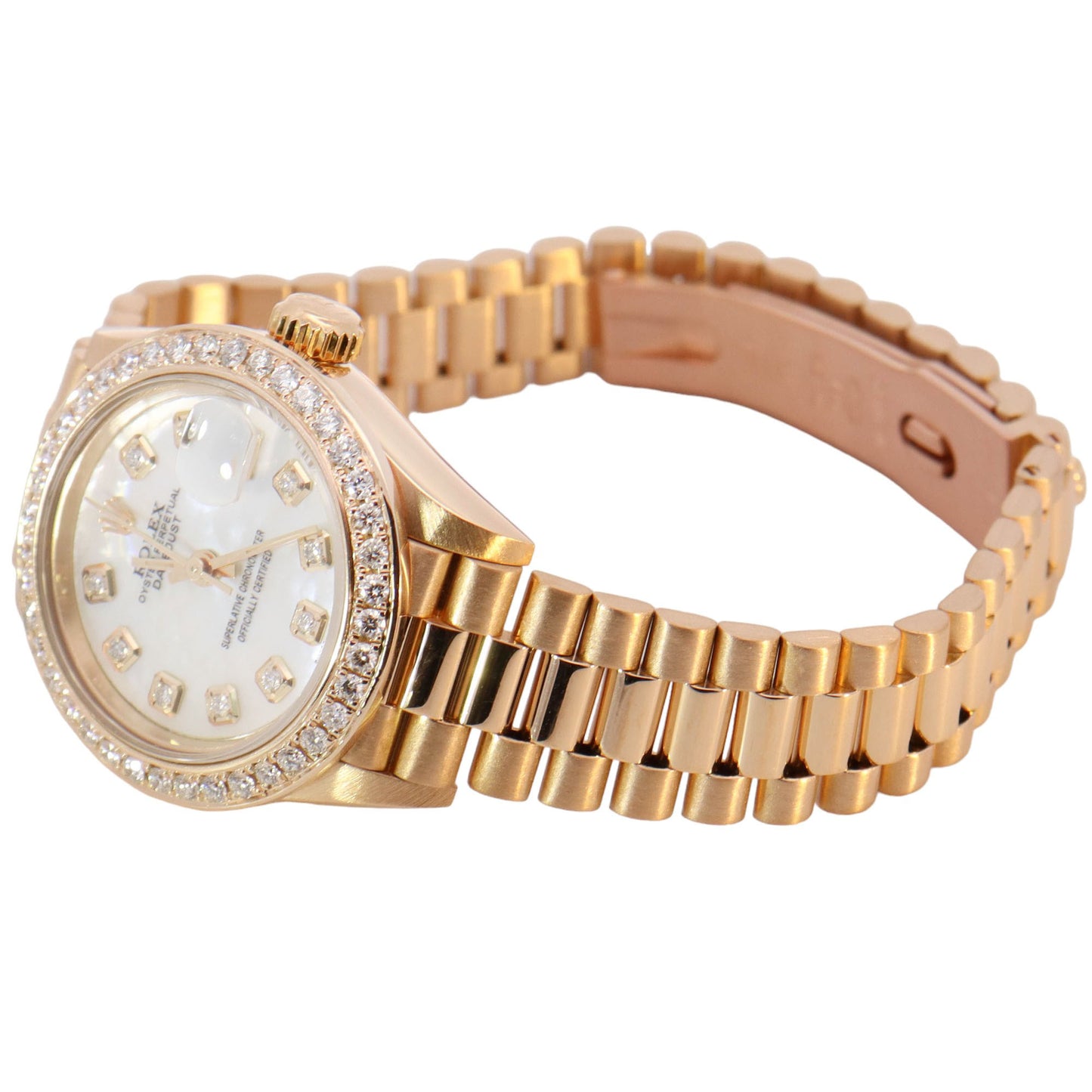 Rolex Datejust Yellow Gold 26mm Champagne Stick Dial Watch Reference# 69178 - Happy Jewelers Fine Jewelry Lifetime Warranty
