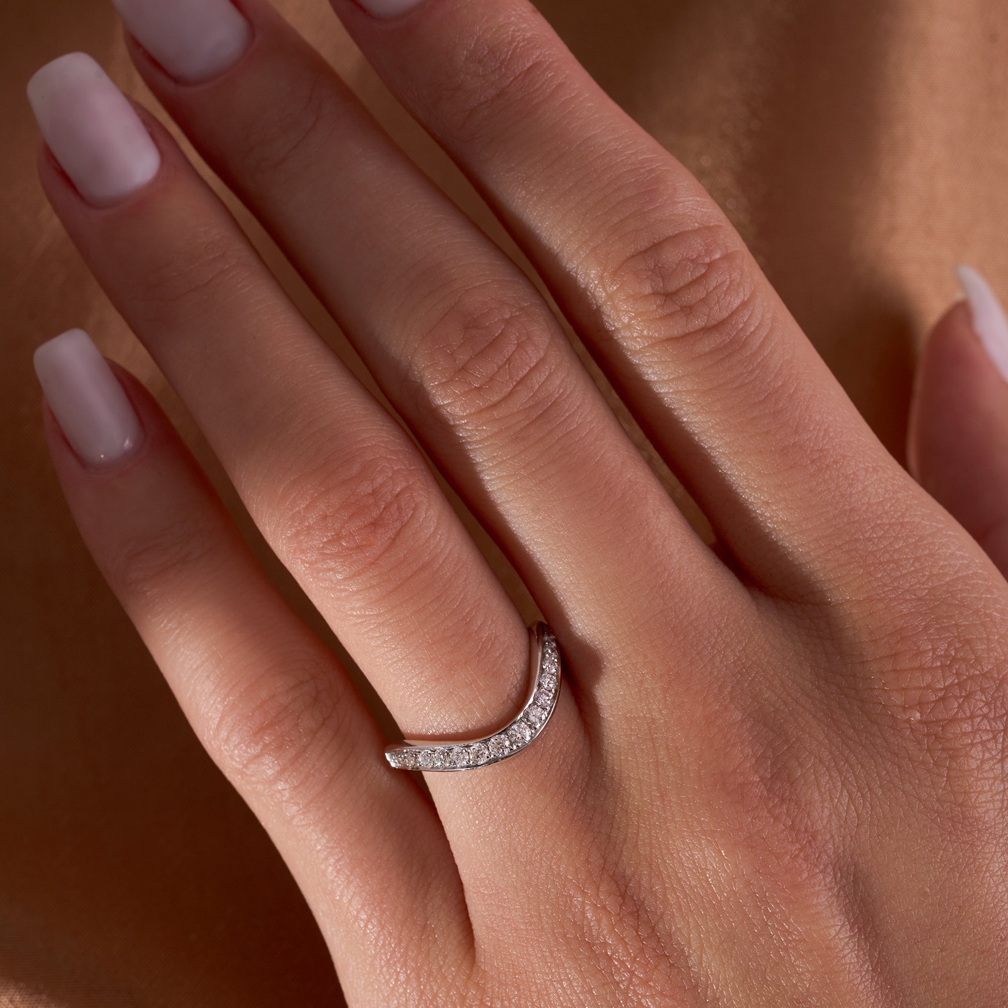 Channel Set Chevron Diamond Band - Happy Jewelers Fine Jewelry Lifetime Warranty