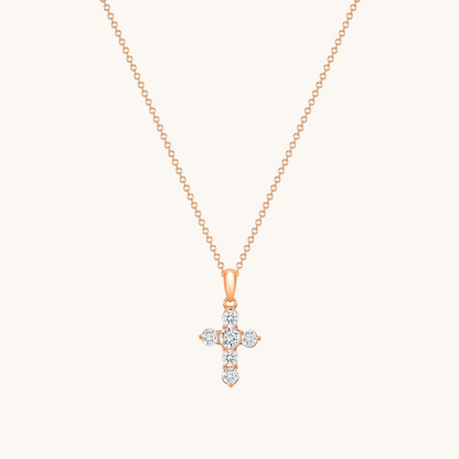 6 Stone Diamond Cross Necklace - Happy Jewelers Fine Jewelry Lifetime Warranty
