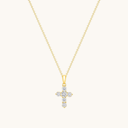 6 Stone Diamond Cross Necklace - Happy Jewelers Fine Jewelry Lifetime Warranty