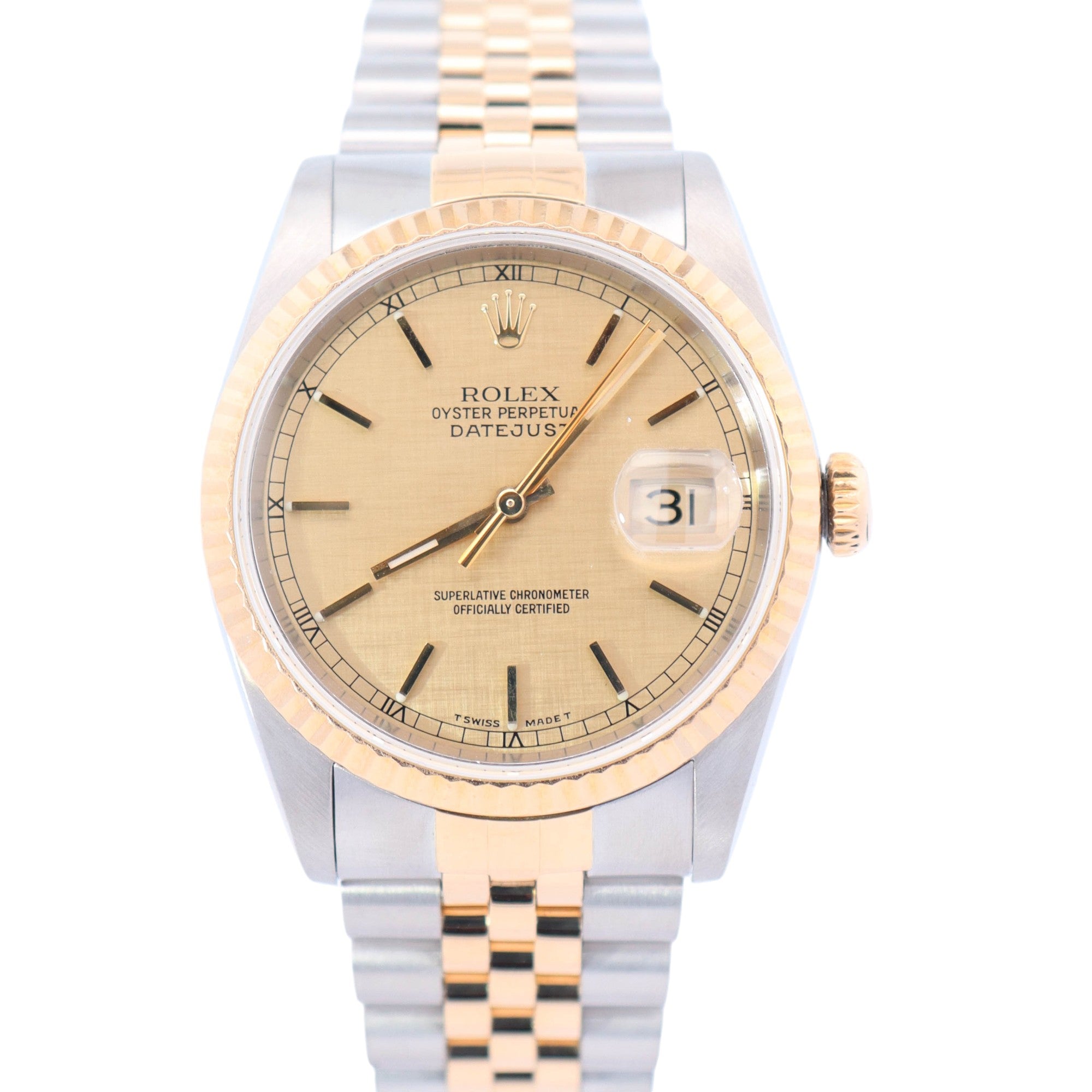 Rolex Datejust 36mm Champagne Dial Ref# 16233 - Happy Jewelers Fine Jewelry Lifetime Warranty