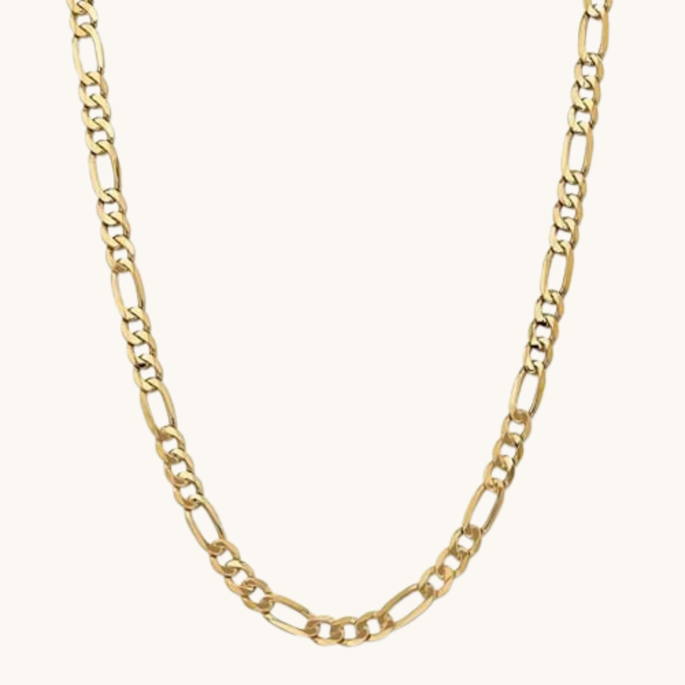 7.00mm Flat Figaro Chain Necklace