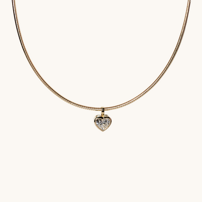 Bezel Lab Diamond Omega Choker Necklace - Happy Jewelers Fine Jewelry Lifetime Warranty