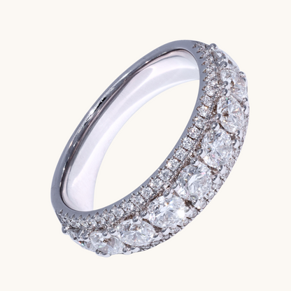 Men's Lab Diamond Three Row Band - Happy Jewelers Fine Jewelry Lifetime Warranty