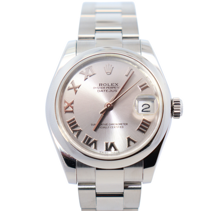 Rolex Datejust Stainless Steel 31mm Silver Roman Dial Watch Reference# 178240 - Happy Jewelers Fine Jewelry Lifetime Warranty