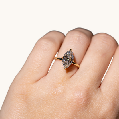 2.54 Marquise Lab Diamond Engagement Ring - Happy Jewelers Fine Jewelry Lifetime Warranty