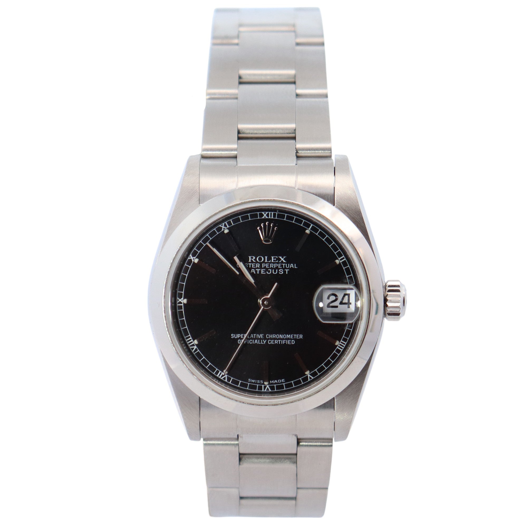 Rolex Datejust 31mm Black Dial Watch Ref# 78240 - Happy Jewelers Fine Jewelry Lifetime Warranty