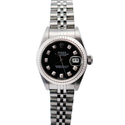 Rolex Datejust 26mm Black  Dial Watch Ref# 79174 - Happy Jewelers Fine Jewelry Lifetime Warranty