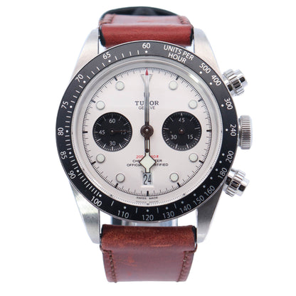 Tudor Black Bay Stainless Steel 41mm White Chronograph Dial Watch Reference# 79360N - Happy Jewelers Fine Jewelry Lifetime Warranty