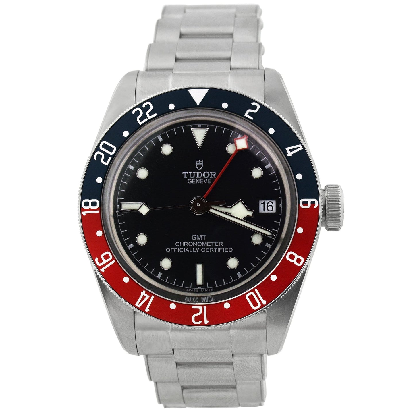 Tudor Black Bay GMT Stainless Steel 41mm Black Dot Dial Watch Reference# 79830RB - Happy Jewelers Fine Jewelry Lifetime Warranty