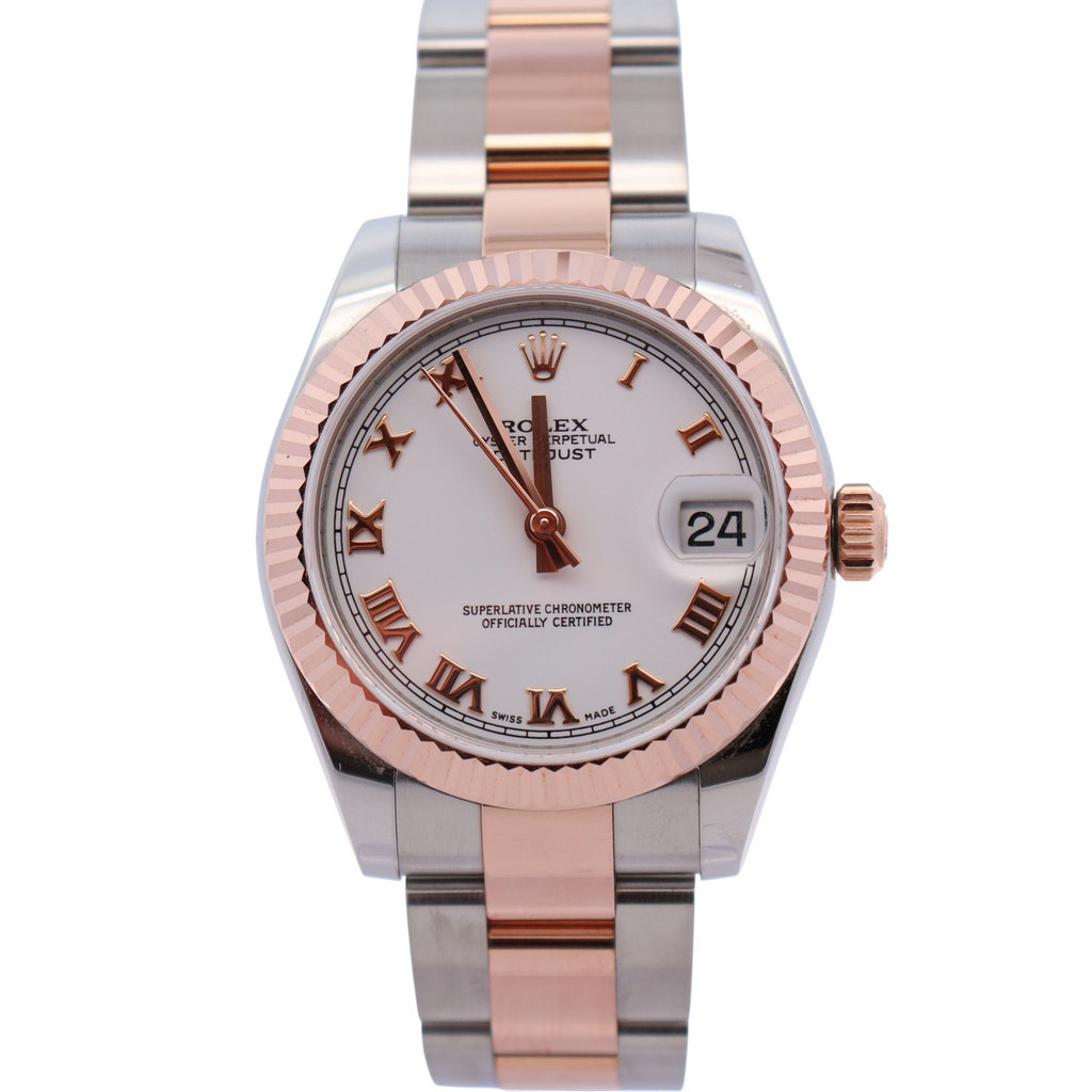 「RT-0996388823」 Rolex Datejust 31mm White Dial Watch Ref# 178271 – Happy Jewelers