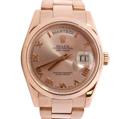 Rolex Day-Date 36mm Sunkiss Dial Watch Ref# 118205 - Happy Jewelers Fine Jewelry Lifetime Warranty